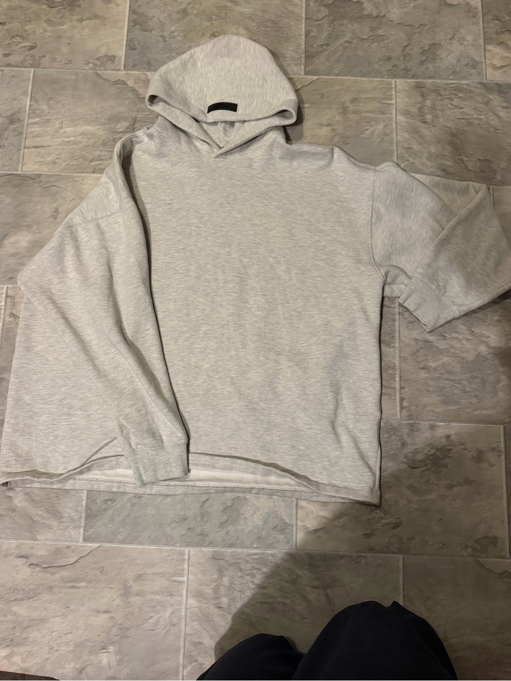 Essentials Light Heather Gray Pullover Hoodie